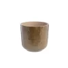 Cache-pot en céramique coloris jute vert Sandstone – 13,5 x 13 cm