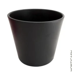 Cache-pot en céramique coloris anthracite - Ø 13 x H 10,5 cm
