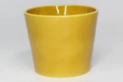 Cache-pot en céramique coloris miel Fresh M23- Ø 23,5 x H 20,5 cm