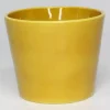 Cache-pot en céramique coloris jaune miel Fresh M19 - Ø 19,5 x H 17 cm
