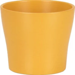 Cache-pot en céramique jaune Scheurich 808 Curcuma - Ø 17 cm