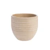 Cache-pot en céramique marron Sulco – 20 x 18 cm