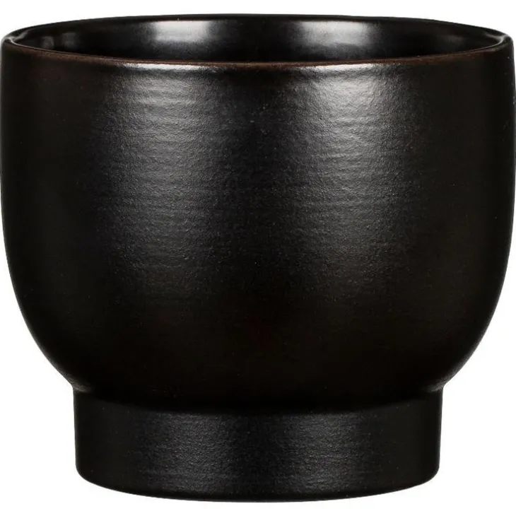 Cache-pot en céramique noir Scheurich 930 Ebano - Ø 18 cm