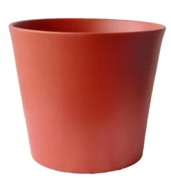 Cache-pot en céramique orange cayenne Fresh - Ø 14,5/13,5 x H 12 cm
