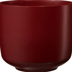 Cache-pot en céramique rouge vin Bari - Ø 16 x H 14 cm