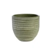 Cache-pot en céramique vert mat Sulco – 35 x 32 cm
