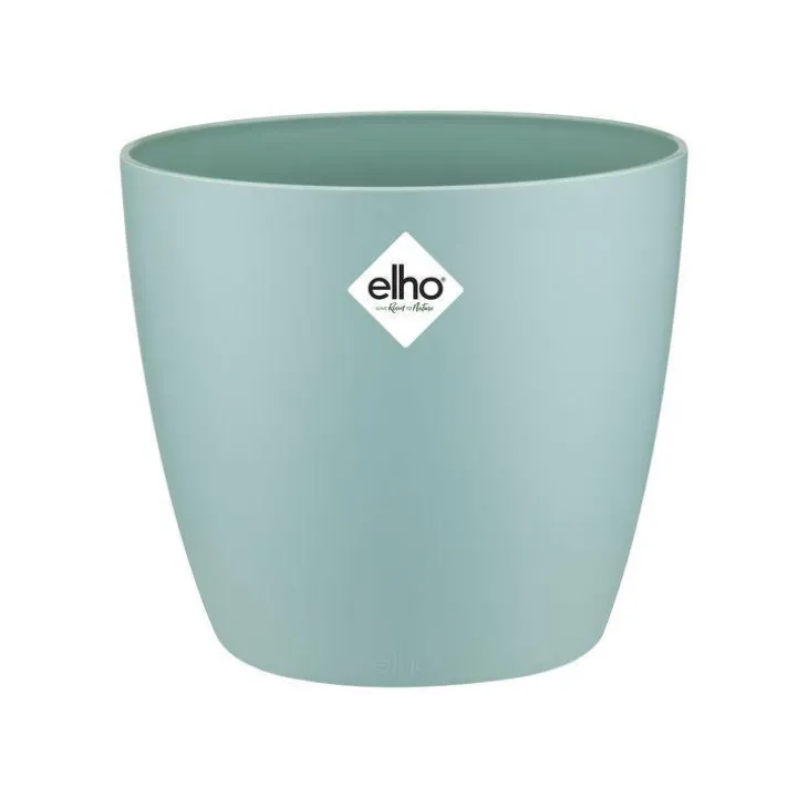 Cache-pot en plastique coloris vert menthe Elho Brussels M16 - Ø 16 cm