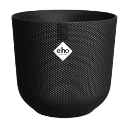 Cache-pot en plastique living noir Elho Jazz - Ø 23 cm