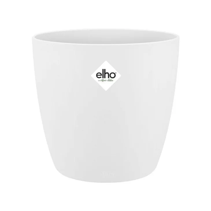 Cache-pot en polypropylène Elho Brussels rond blanc - Ø 20 cm