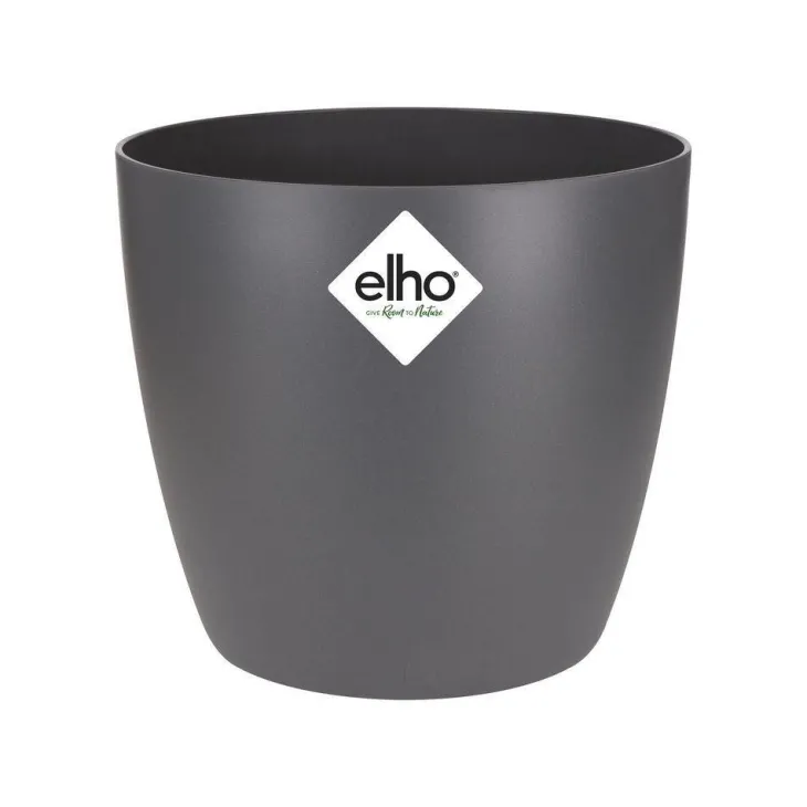 Cache-pot en polypropylène Elho Brussels rond mini anthracite - Ø 10,5 cm