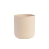 Cache-pot en zinc coloris beige – Ø 30 x H 28 cm