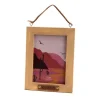 Cadre Colorado en bois et cuir moyen modèle - 16 x 23 cm