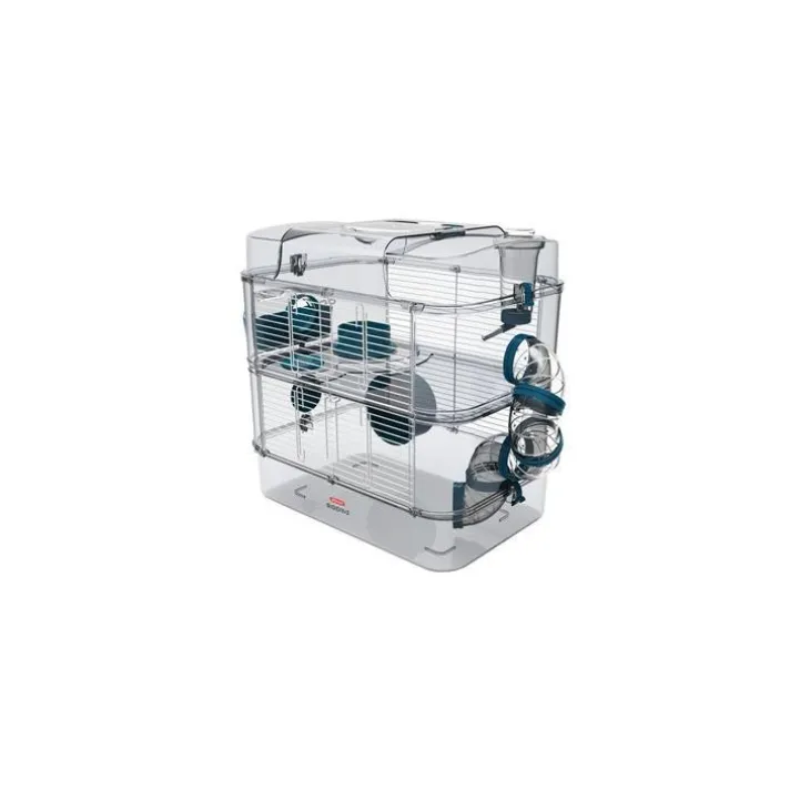 Cage pour petits rongeurs duo bleu
