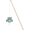 Canne à pêche pour chat coloris bleu feuille Zolux hibou Ethi'cat - 10 x 2,5 x 40 cm