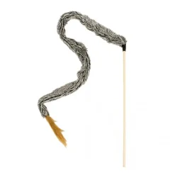 Canne à pêche pour chat coloris marron longue queue Duvoplus Maki - 85 cm