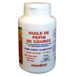 Capsules de pépins de courge bio en boite de 200 unités