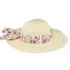 Chapeau en paille à ruban fleurie Instant Nature Amely