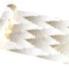 Chemin de table blanc et or velours Tree Spirit - 28 x 300 cm
