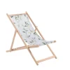 Chilienne avec toile amovible grise à motifs Jasmin - 132 x 55 cm