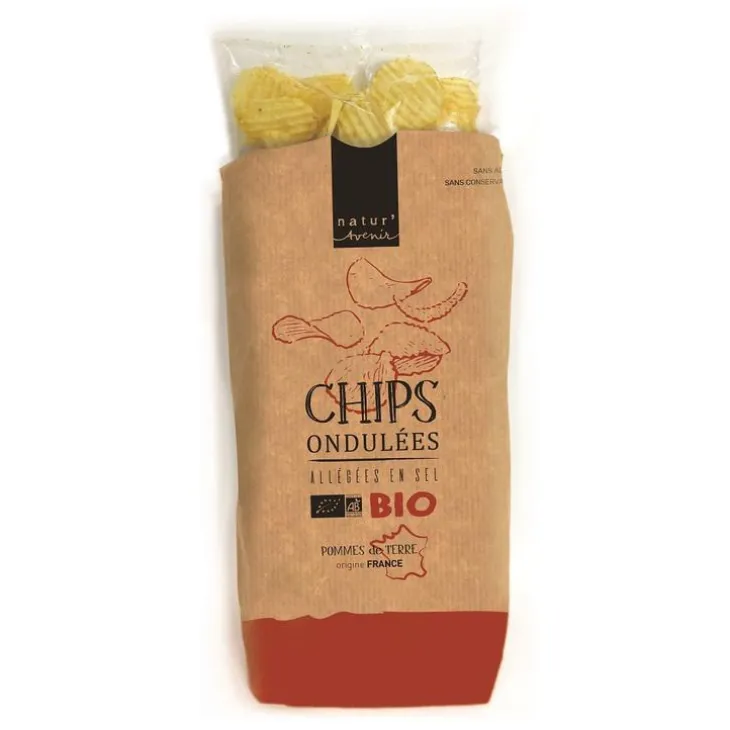 Chips ondulées allegées en sel france 200g