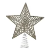 Cimier forme étoile en plastique champagne - 3 x 19 x 22 cm