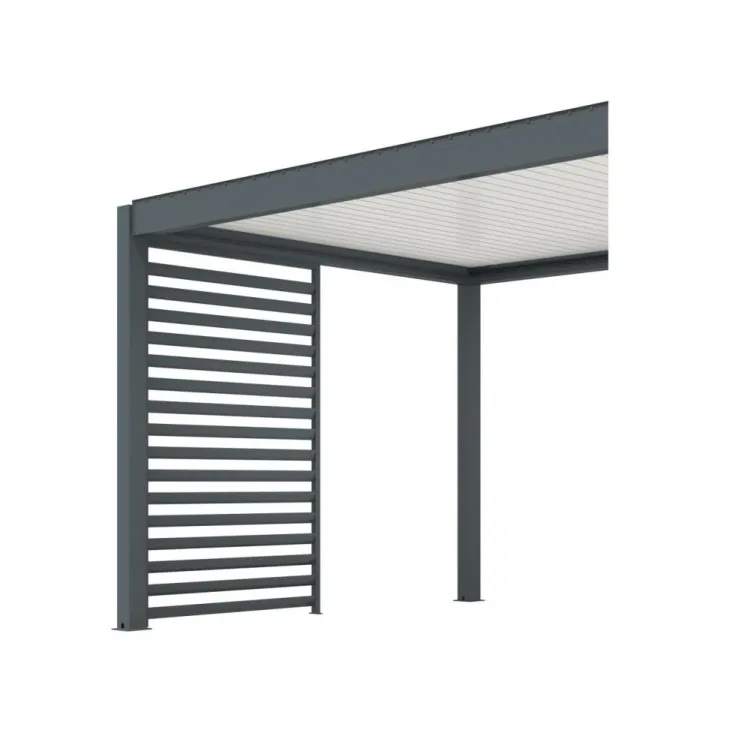 Claustra pergola autoportée coloris gris - 132 cm