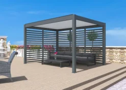 Claustra pergola gris, Eris - Zephir - Star led, Proloisirs Grey
