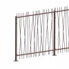 Clôture grille en acier aspect rouillé avec barreaudage roseau Vitis in Situ - 120 x 100 cm