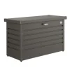 Coffre de jardin 100 en acier galvanisé coloris gris foncé Biohort - 101 x 46 x 61 cm