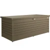 Coffre de jardin 180 en acier galvanisé coloris bronze métallique Biohort - 181 x 79 x 71 cm
