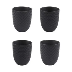 Coffret 4 gobelets porcelaine café Ø7,20xH8 cm