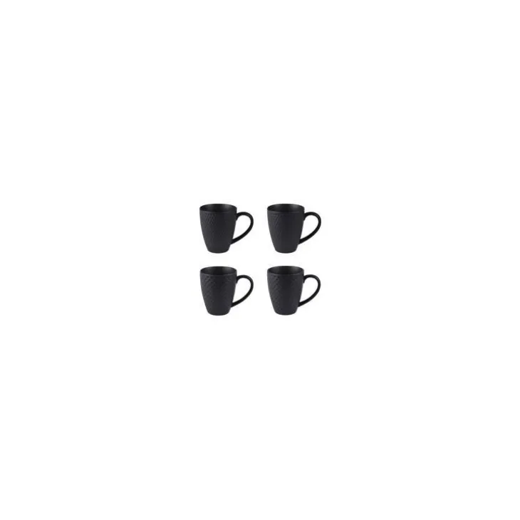 Coffret 4 mugs snow porcelaine Ø9x 13x10,5 cm
