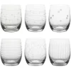Coffret de 6 gobelets à eau coloris transparent en verre - 30 cl