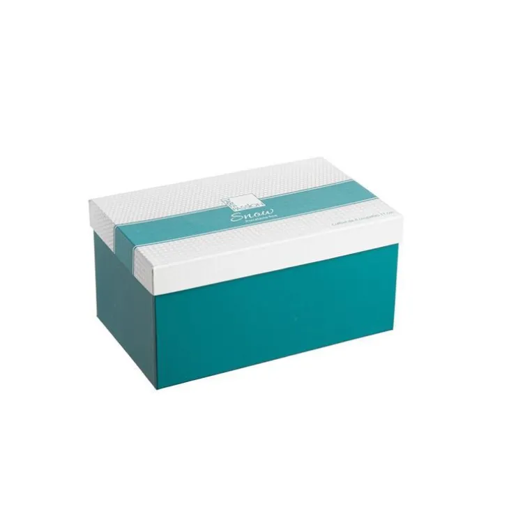Coffret de 4 gobelets snow blancs en porcelaine de 20 cl