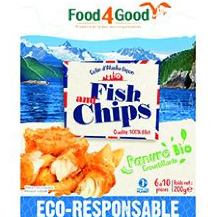 Colin d’Alaska façon fish and chips surgelés Food4Good - 200 g