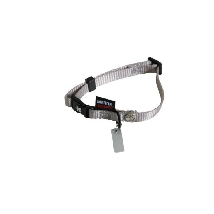 Collier chien réglable 20-30cm gris 10mm