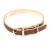Collier cuir marron 18 mm x 45 cm