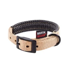 Collier droit Confort pour chien coloris beige - 2x45 cm