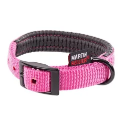 Collier droit Confort pour chien coloris rose - 1,6x35 cm