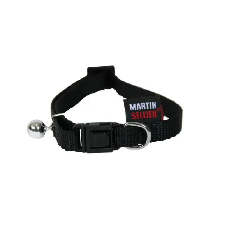 Collier pour chat en nylon noir