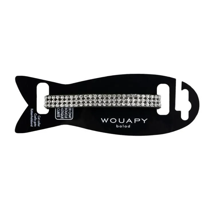 Collier pour chat en simili cuir coloris noir Wouapy Diam's - Taille unique