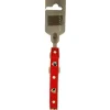 Collier pour chat en simili cuir python coloris rouge original avec motifs Wouapy - Taille unique