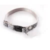 Collier pour chat marron à pois blancs