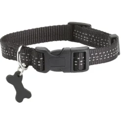 Collier pour chien coloris noir en nylon tressé Bobby Safe – Taille M