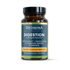 Complément alimentaire artichaut, radis noir, chardon marie, romarin CIP bio Dietaroma digestion - 60 comprimés