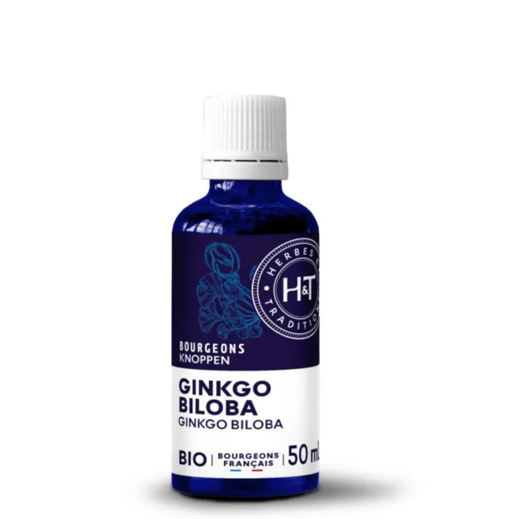 Complément alimentaire gemmo macérat ginkgo biloba bio Herbes et Traditions - 50 ml