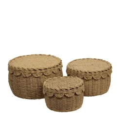 Corbeille ronde en corde de papier - Ø 26,5 x H 16 cm