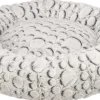 Corbeille ronde en peluche blanc gris Trixie Mila - Ø 50 cm