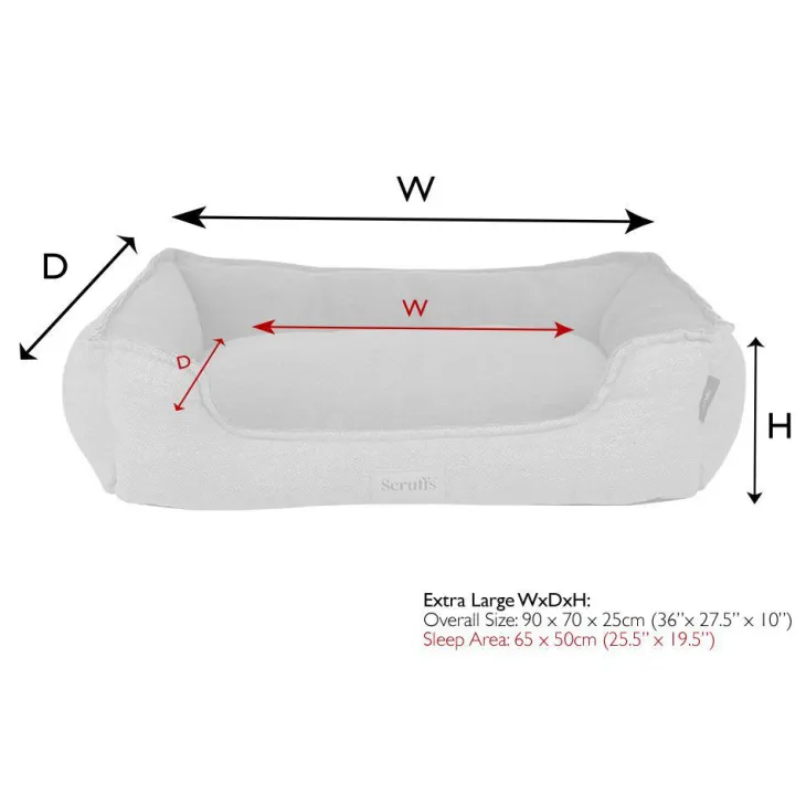 Couchage orthopédique pour chien coloris marron Scruffs Harvard - Taille XL 90 x 70 x 20 cm