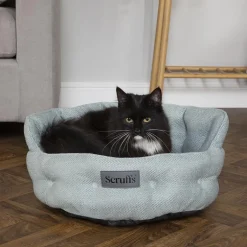 Couchage pour chat ou petit chien coloris vert lit rond Scruffs Seattle - Ø 45 cm